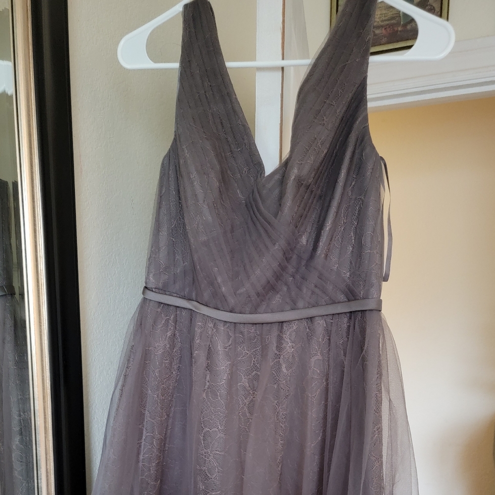 Vera Wang Charcoal Grey bridesmaid dress size 4